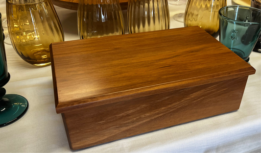 NZ native rimu wooden jewellery box, by Grover