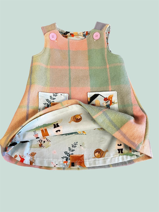 Cosy Upcycled Winter Dress – Size 3