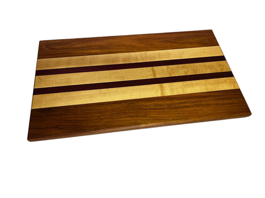 Exquisite rosewood, maple, purple heart chopping board