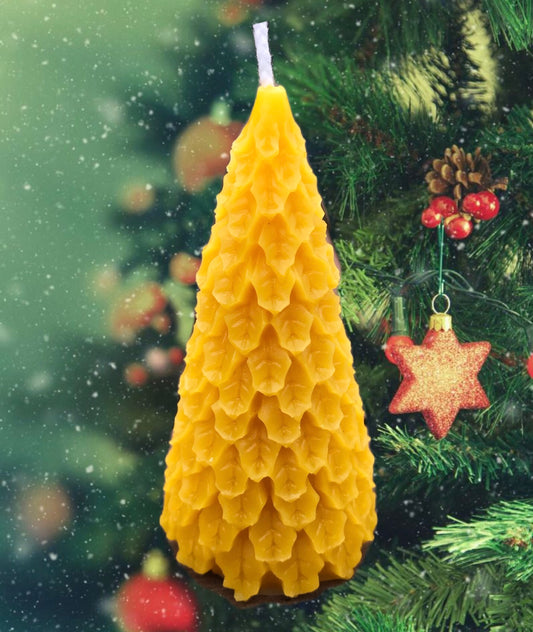 Hand poured Beeswax Christmas candles