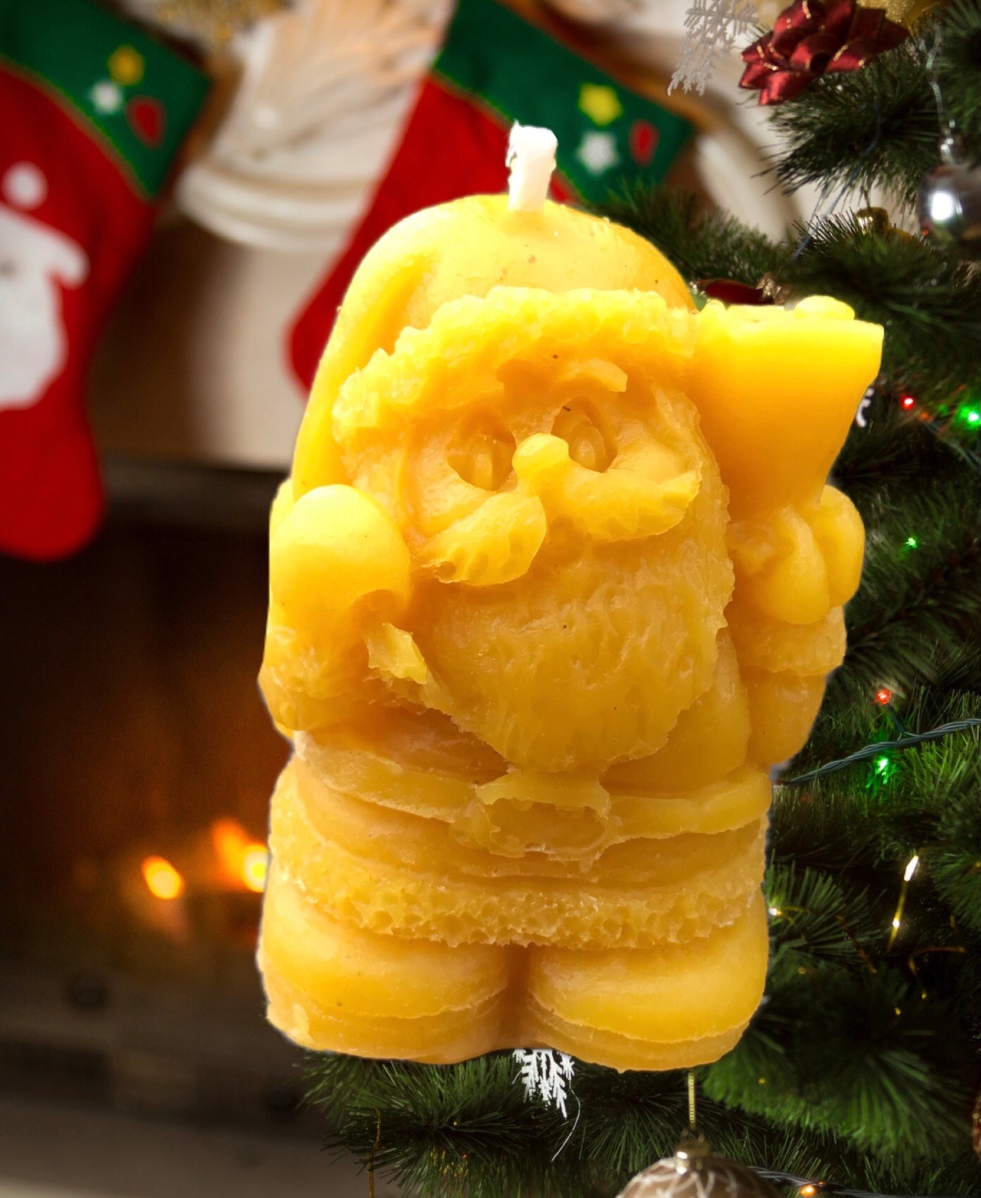 Hand poured Beeswax Christmas candles