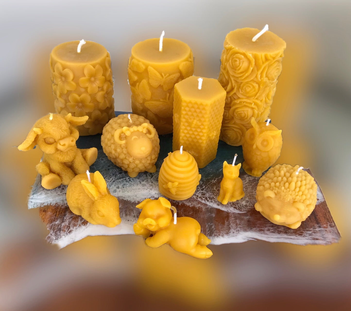 Hand poured/rolled Beeswax candles
