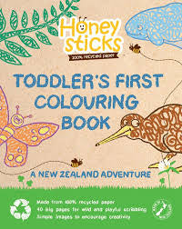 Honey sticks toddler’s first colouring book