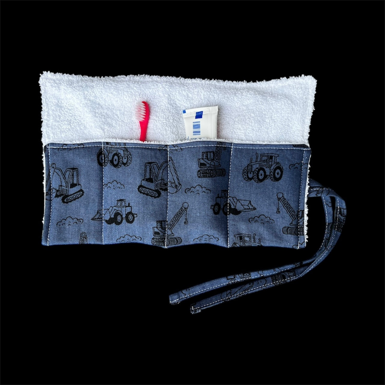 Children’s toothbrush and toothpaste travel wrap