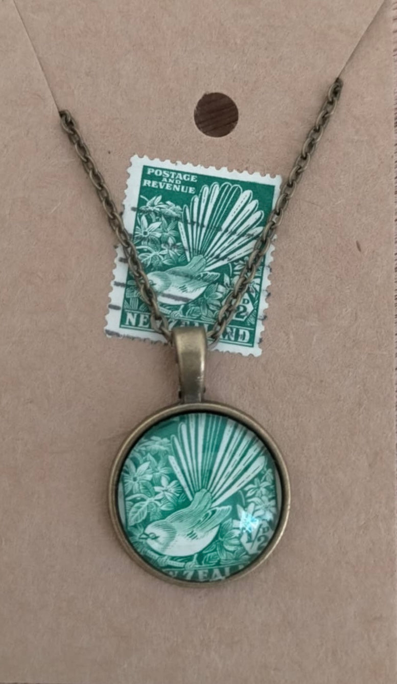 Jewellery Necklace - NZ Vintage Stamps