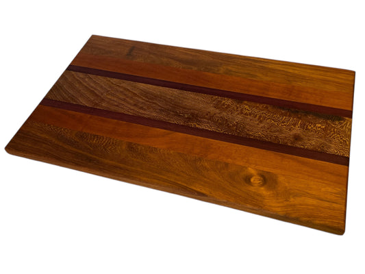 Exquisite rosewood, red beech, purple heart, rewarewa chopping board
