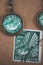 Jewellery - NZ Handmade Earrings Using NZ Stamps