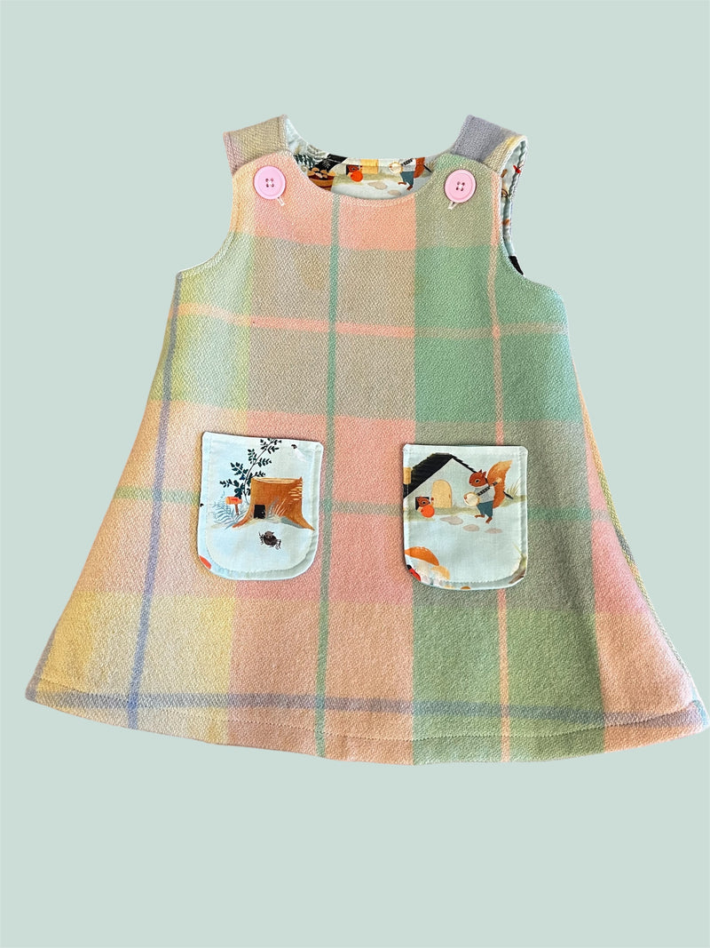 Cosy Upcycled Winter Dress – Size 3