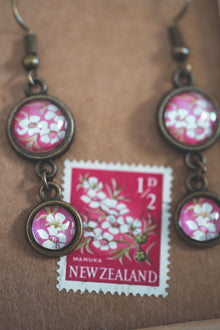 Jewellery - NZ Handmade Earrings Using NZ Stamps