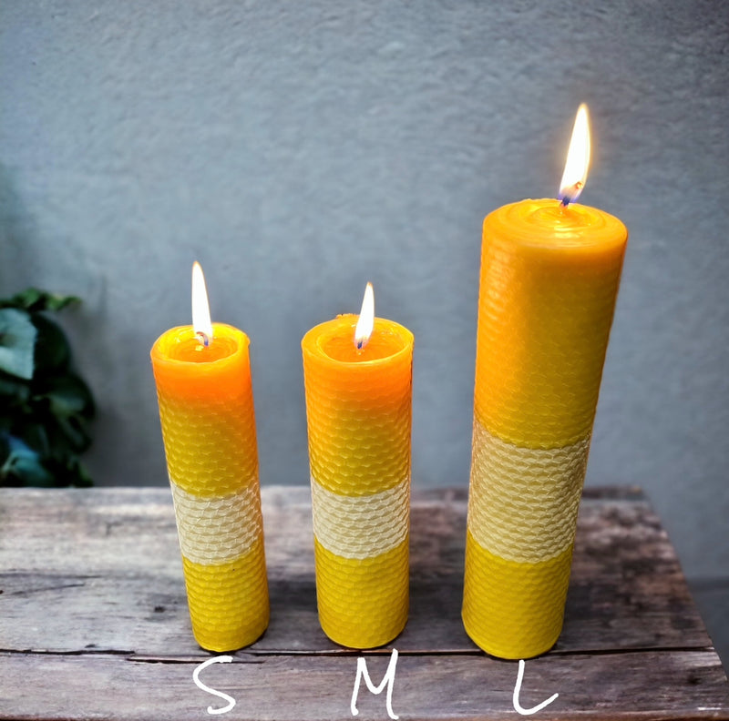 Hand Poured/ Rolled Beeswax Candles