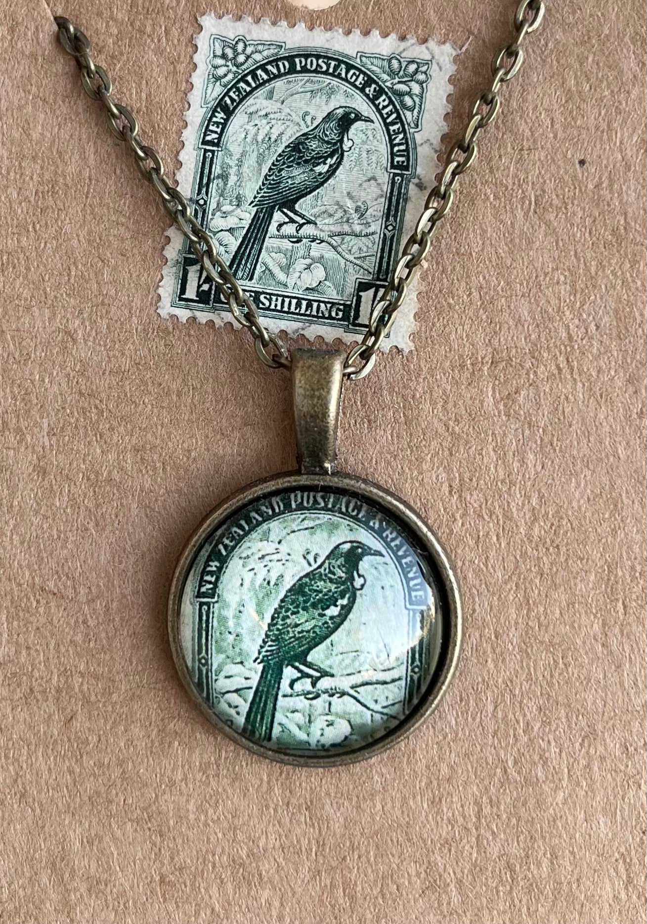 Jewellery Necklace - NZ Vintage Stamps