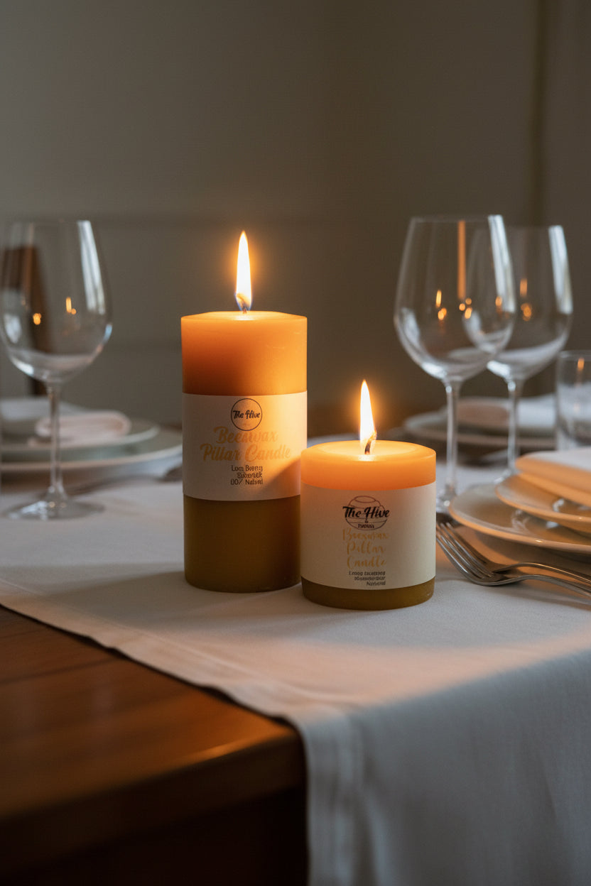 NZ Beeswax Pillar Candle
