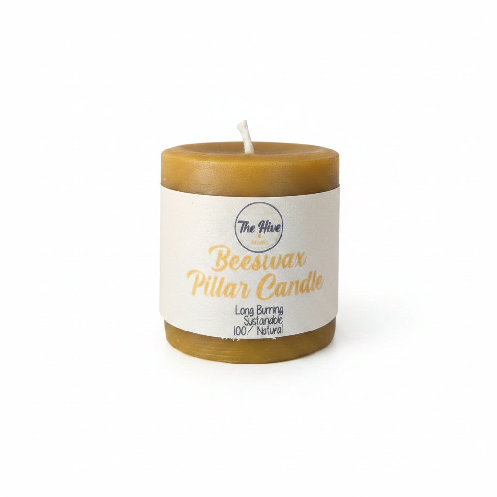 NZ Beeswax Pillar Candle