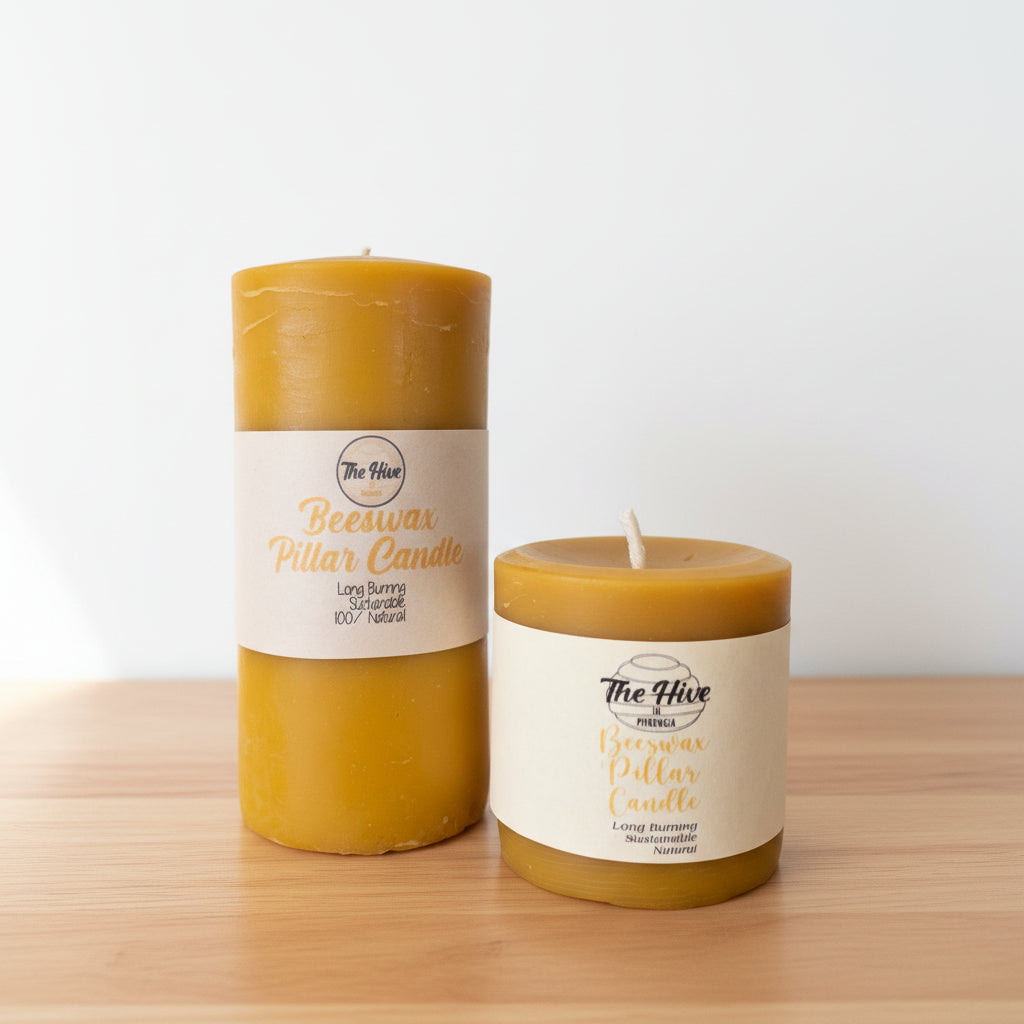 NZ Beeswax Pillar Candle
