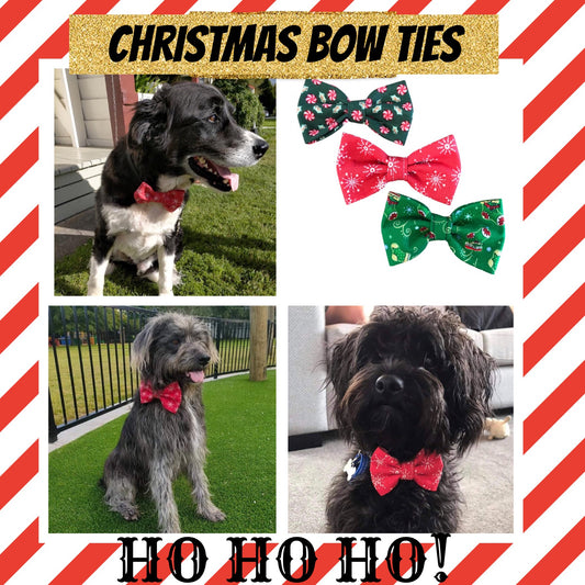 Doggie Christmas bow ties