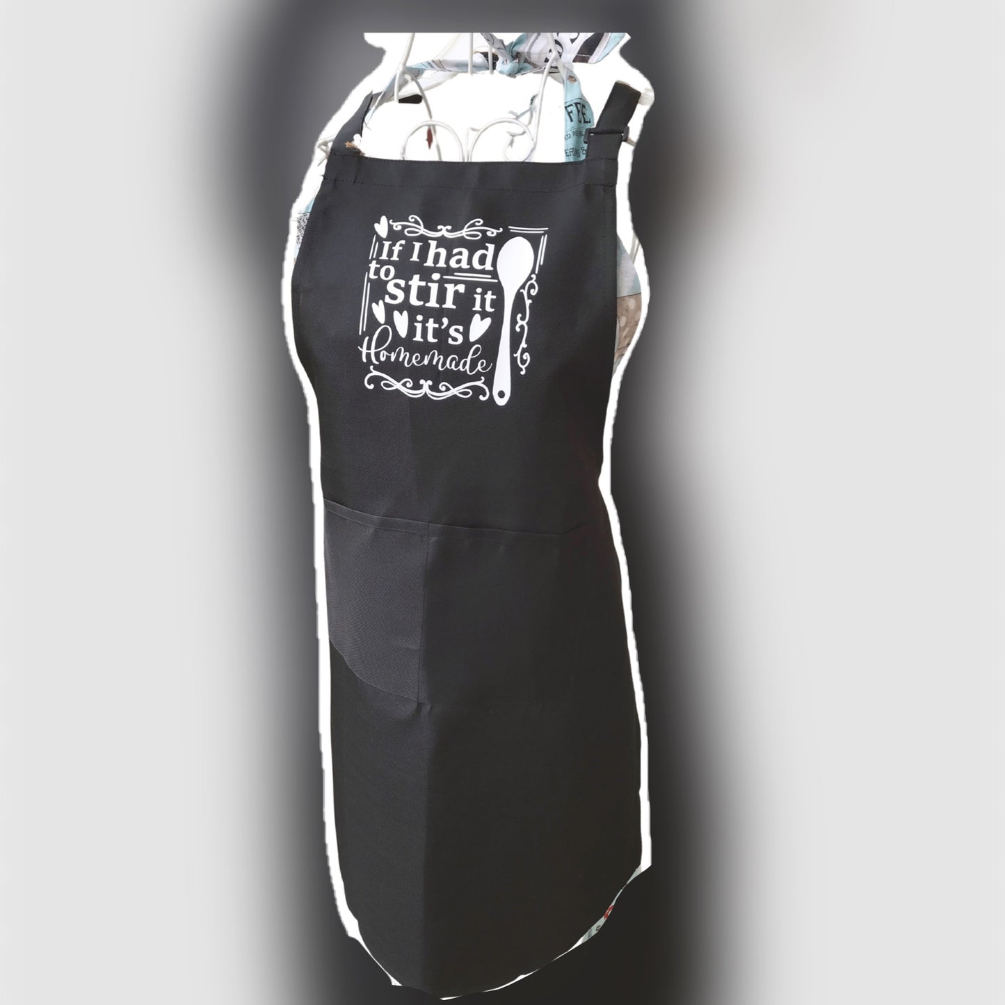 Screenprinted adults cotton apron