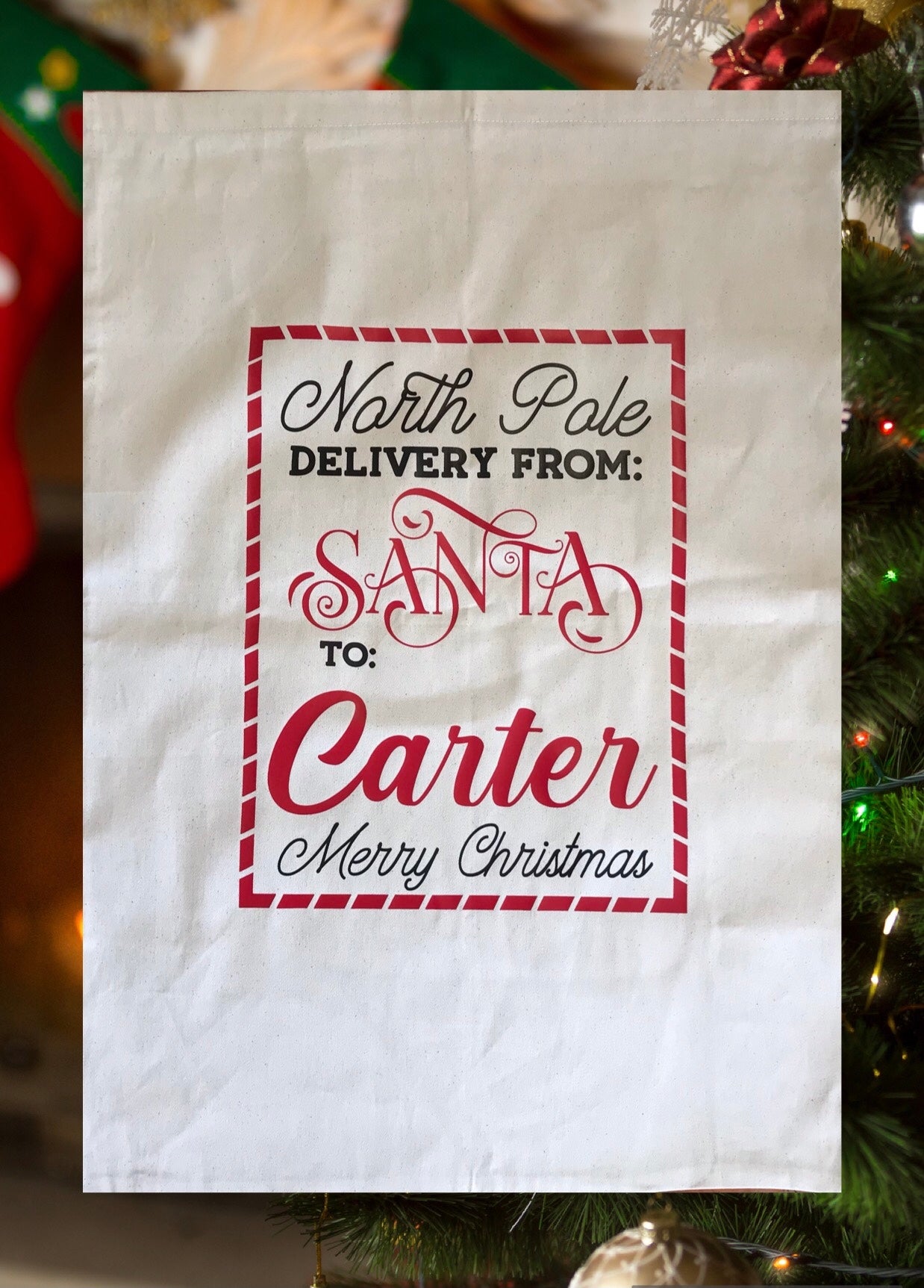 Santa sacks with discount names