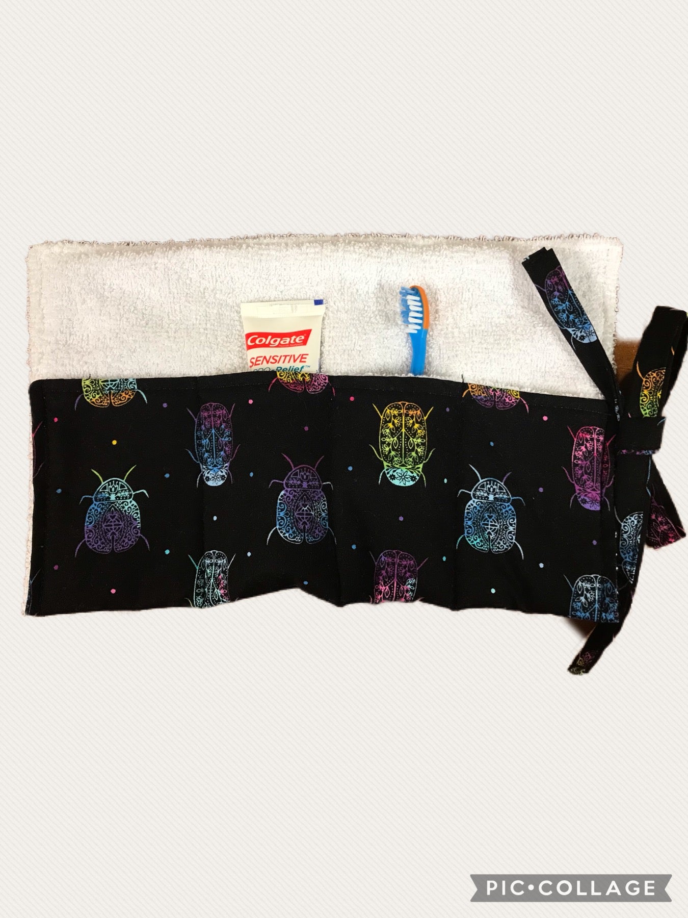 Children’s toothbrush and toothpaste travel wrap