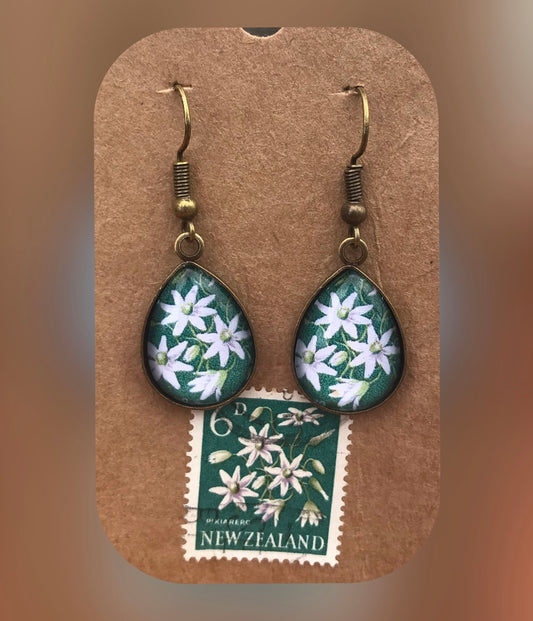 Jewellery- NZ Handmade earrings using NZ stamps
