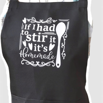 Screenprinted adults cotton apron